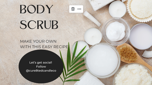 Try this BODY SCRUB made with Organic Sugar and essential oils!