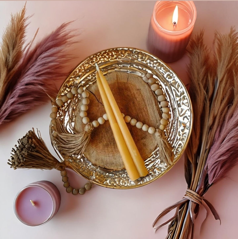 "Mind your Beeswax" Taper Candle Set of 2